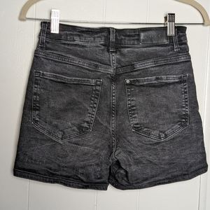 &Denim H&M High Waist Black Cotton Shorts 2